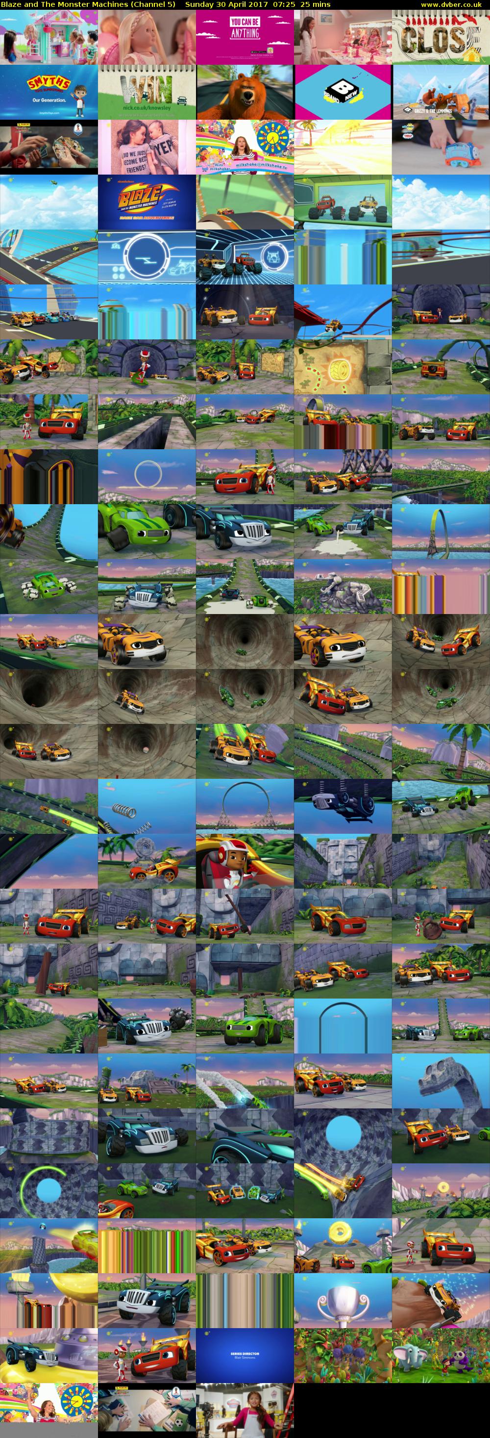Blaze and The Monster Machines (Channel 5) Sunday 30 April 2017 07:25 - 07:50