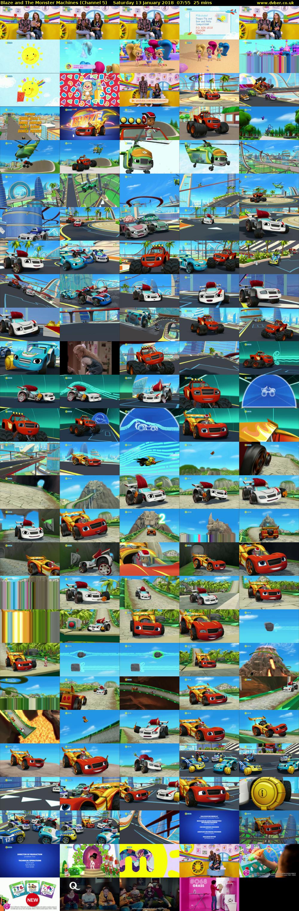 Blaze and The Monster Machines (Channel 5) Saturday 13 January 2018 07:55 - 08:20
