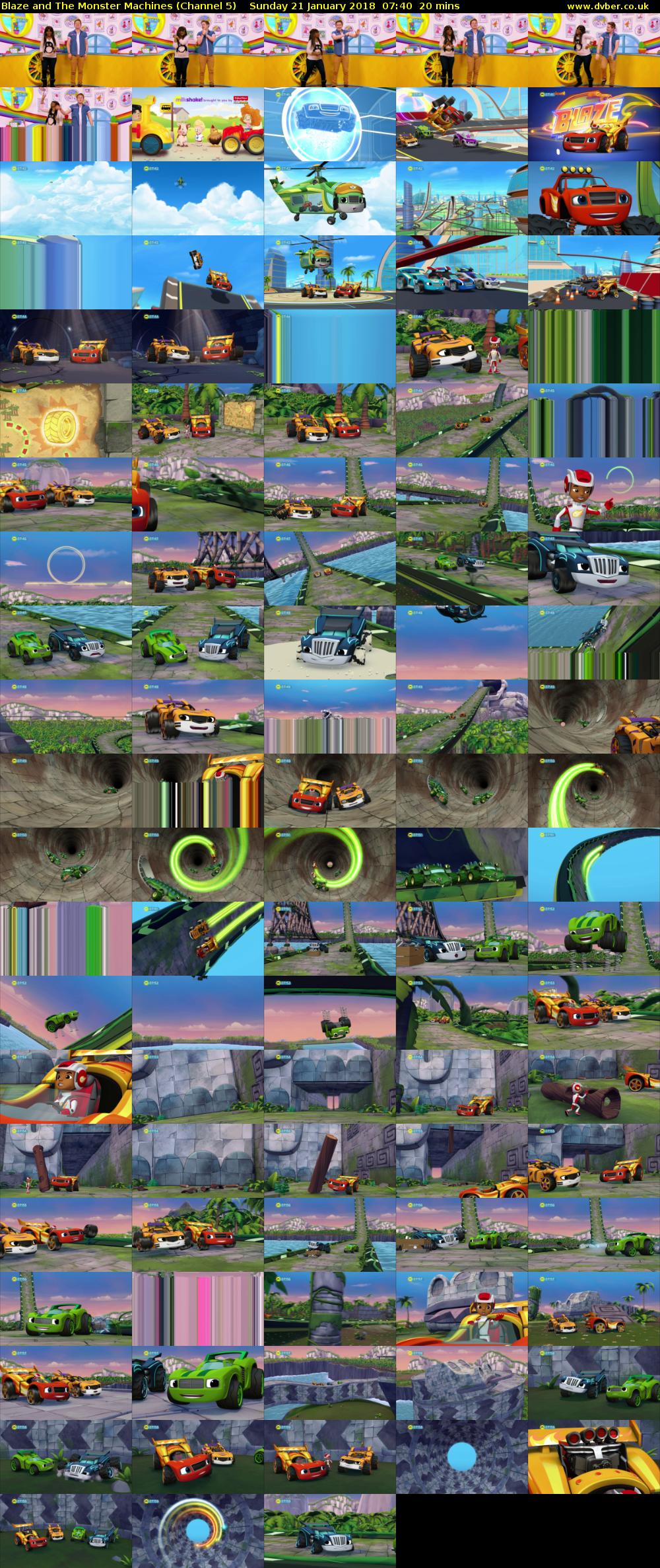 Blaze and The Monster Machines (Channel 5) Sunday 21 January 2018 07:40 - 08:00