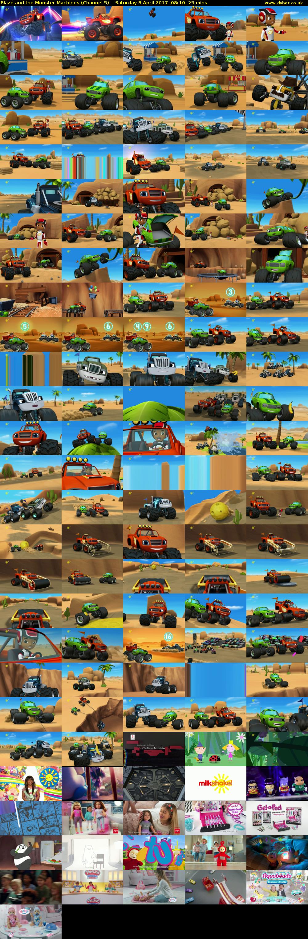 Blaze and the Monster Machines (Channel 5) Saturday 8 April 2017 08:10 - 08:35