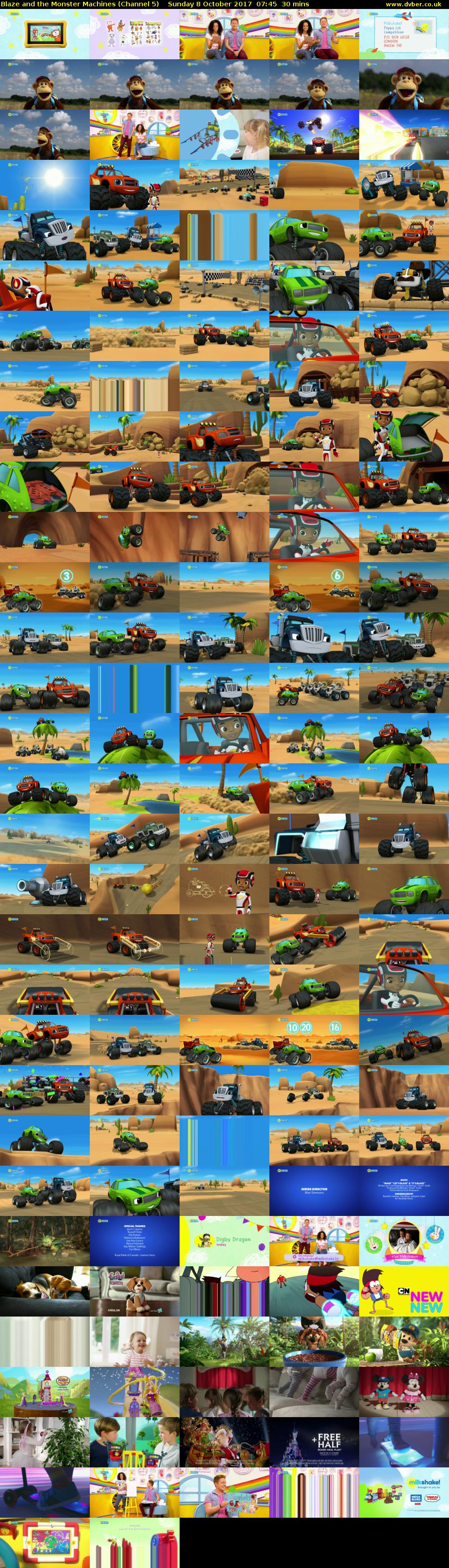 Blaze and the Monster Machines (Channel 5) Sunday 8 October 2017 07:45 - 08:15
