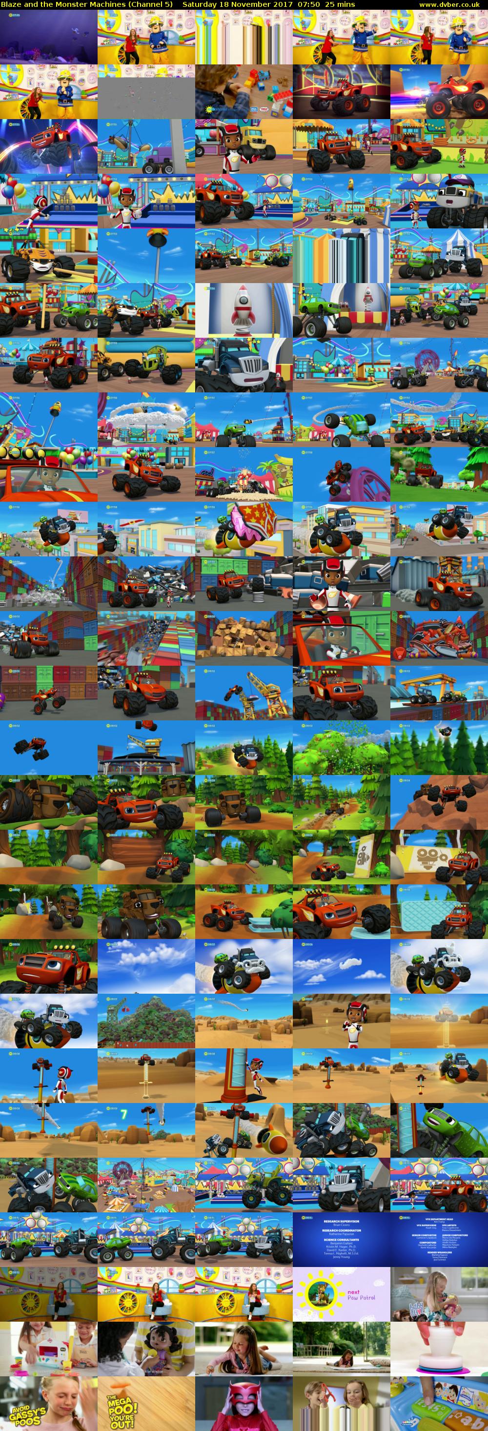Blaze and the Monster Machines (Channel 5) Saturday 18 November 2017 07:50 - 08:15