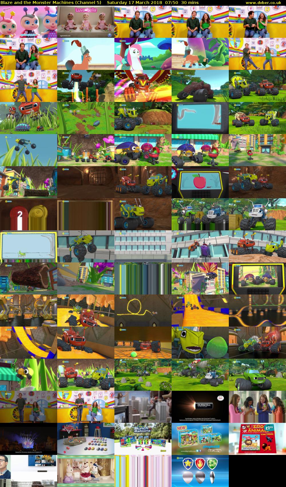 Blaze and the Monster Machines (Channel 5) Saturday 17 March 2018 07:50 - 08:20