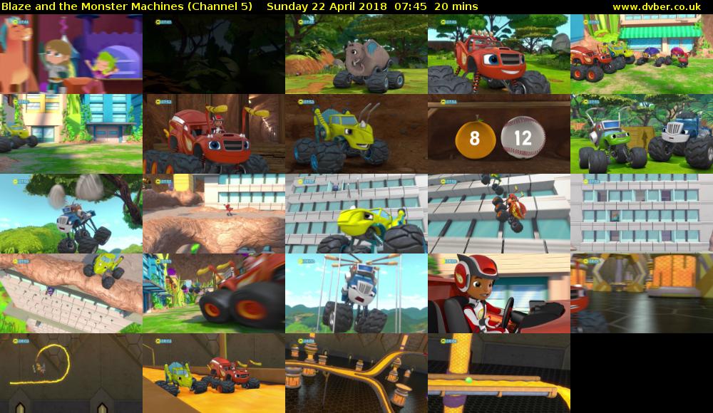 Blaze and the Monster Machines (Channel 5) Sunday 22 April 2018 07:45 - 08:05