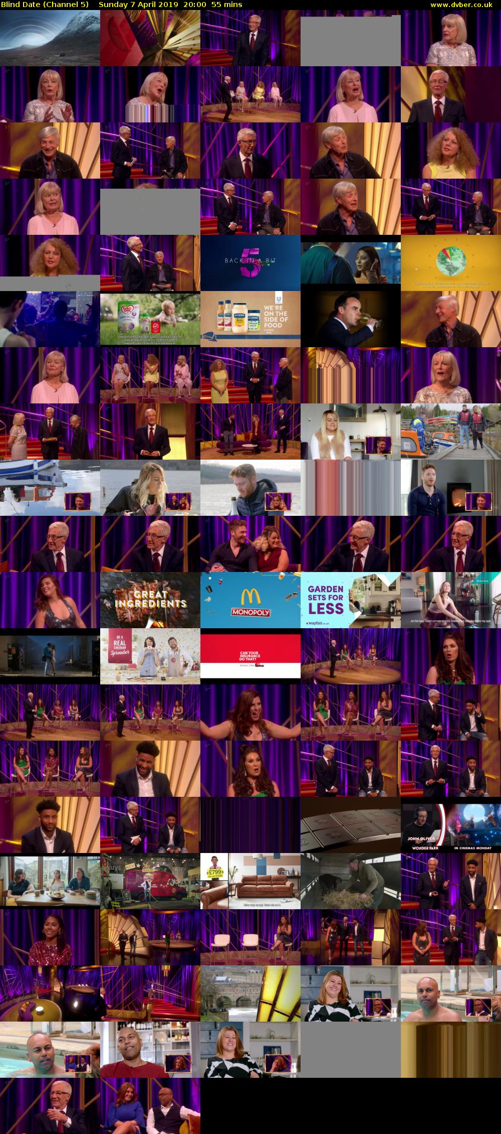 Blind Date (Channel 5) Sunday 7 April 2019 20:00 - 20:55