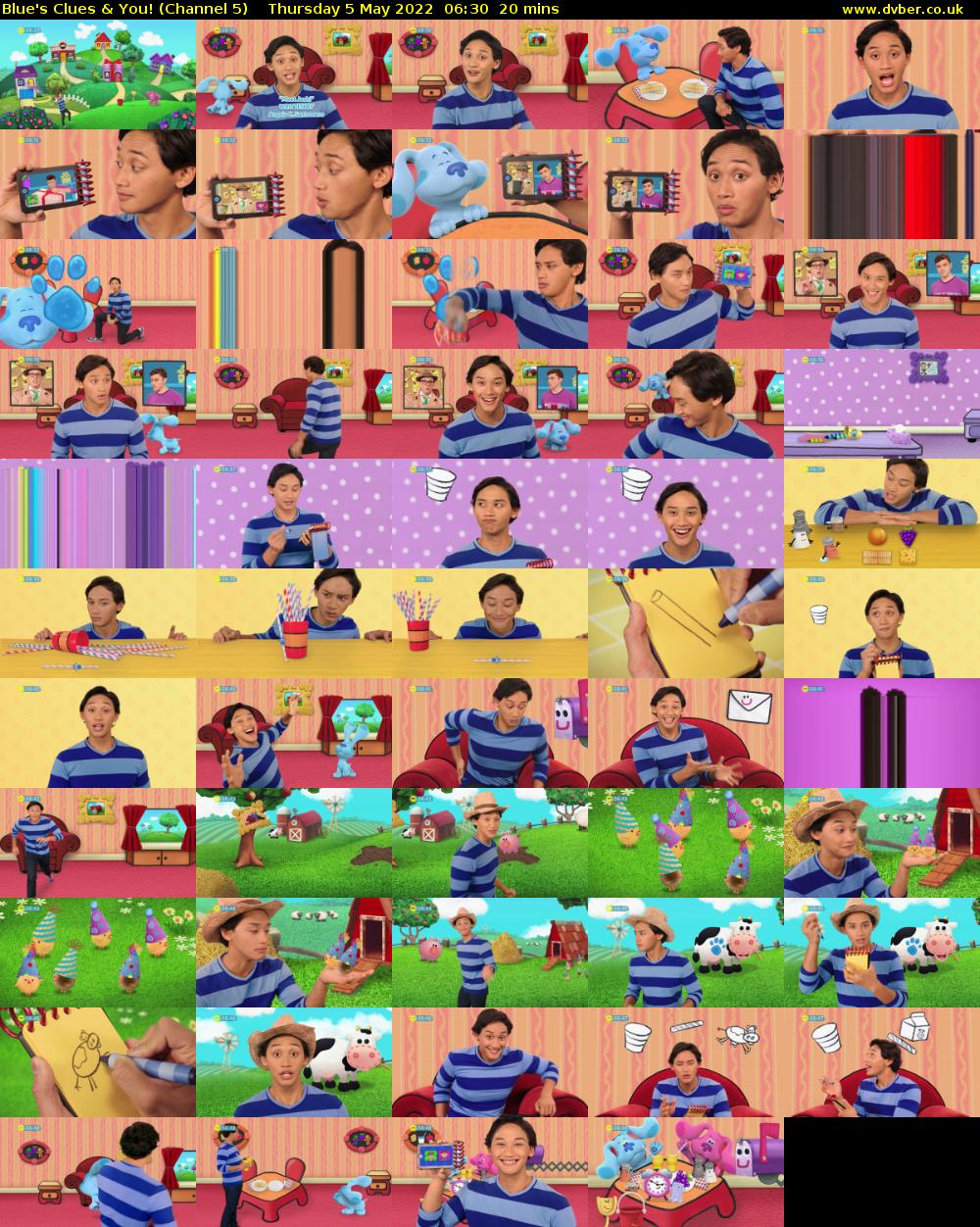 Blue's Clues & You! (Channel 5) Thursday 5 May 2022 06:30 - 06:50