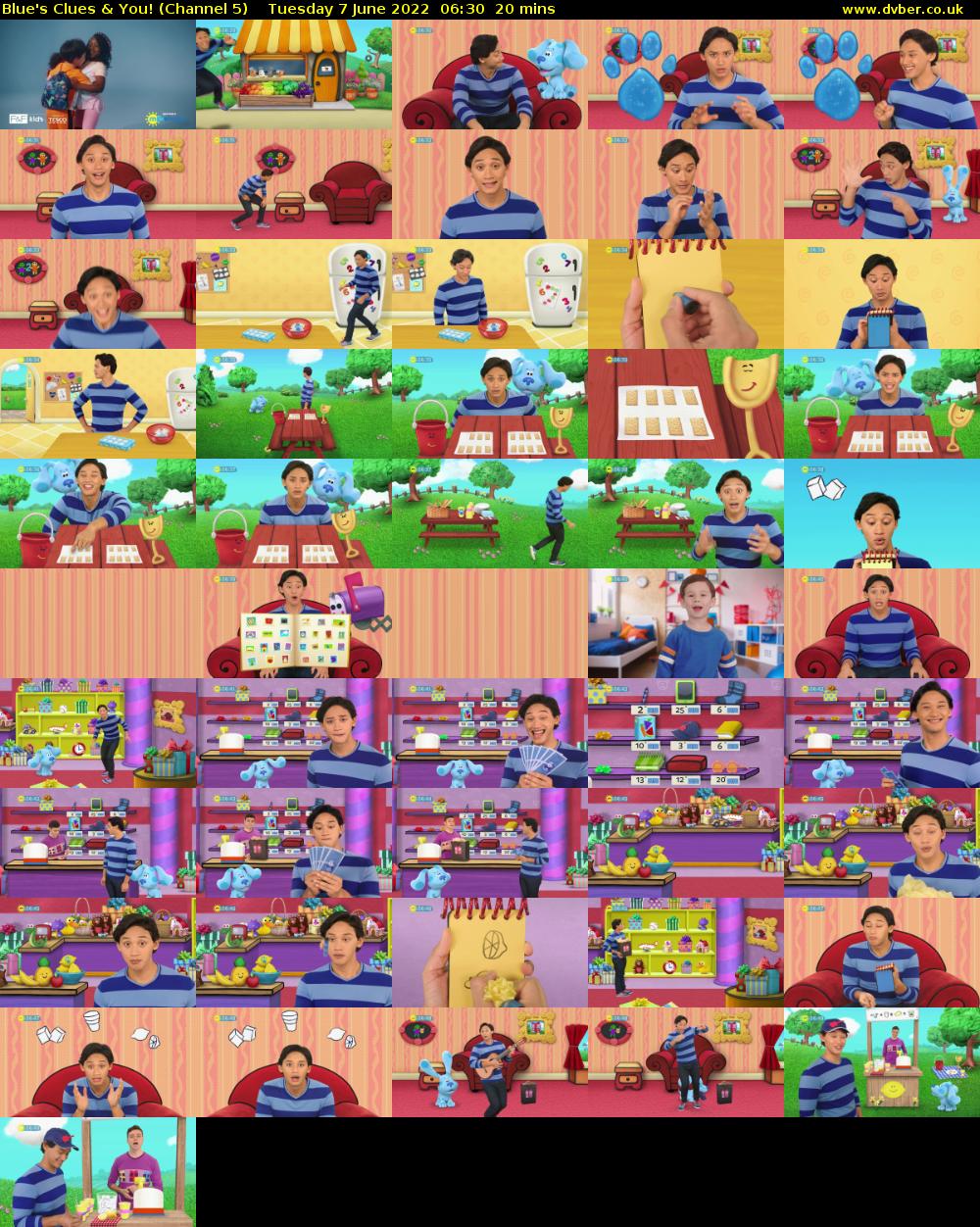 Blue's Clues & You! (Channel 5) Tuesday 7 June 2022 06:30 - 06:50