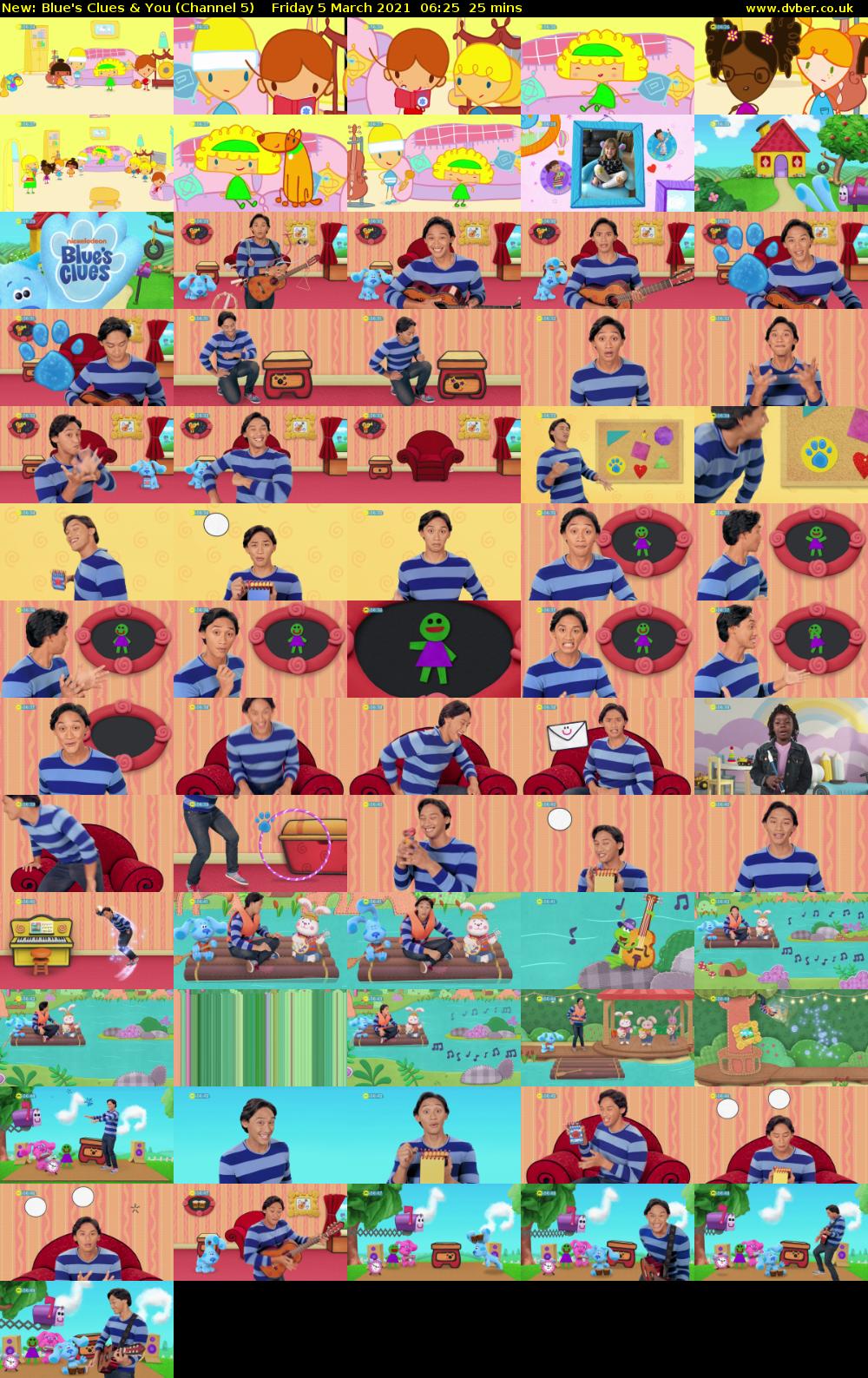 Blue's Clues & You (Channel 5) Friday 5 March 2021 06:25 - 06:50