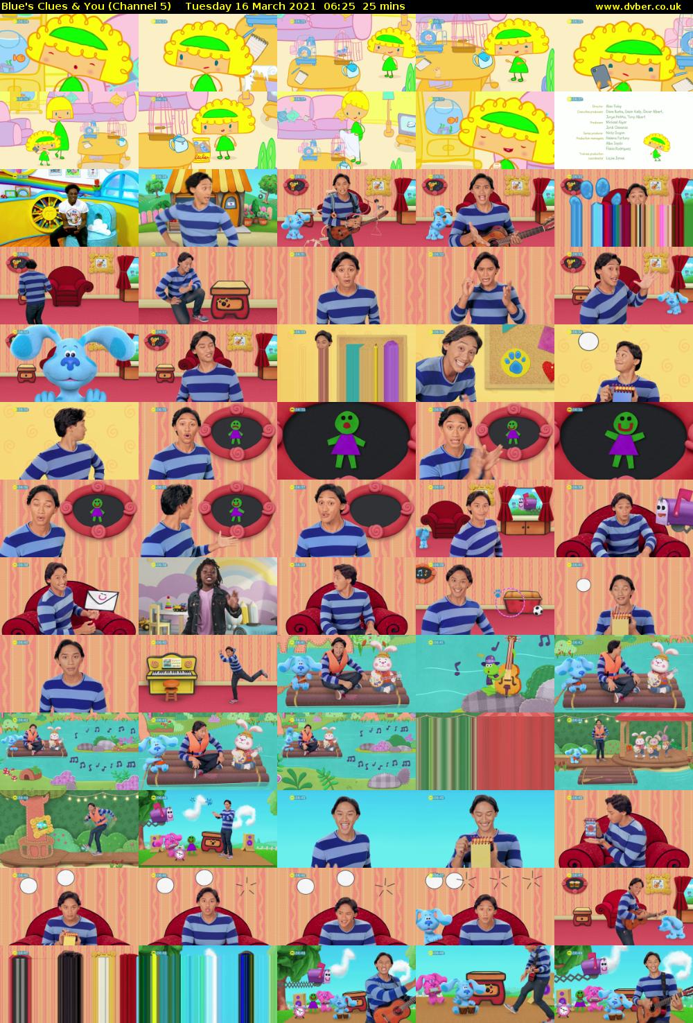 Blue's Clues & You (Channel 5) Tuesday 16 March 2021 06:25 - 06:50
