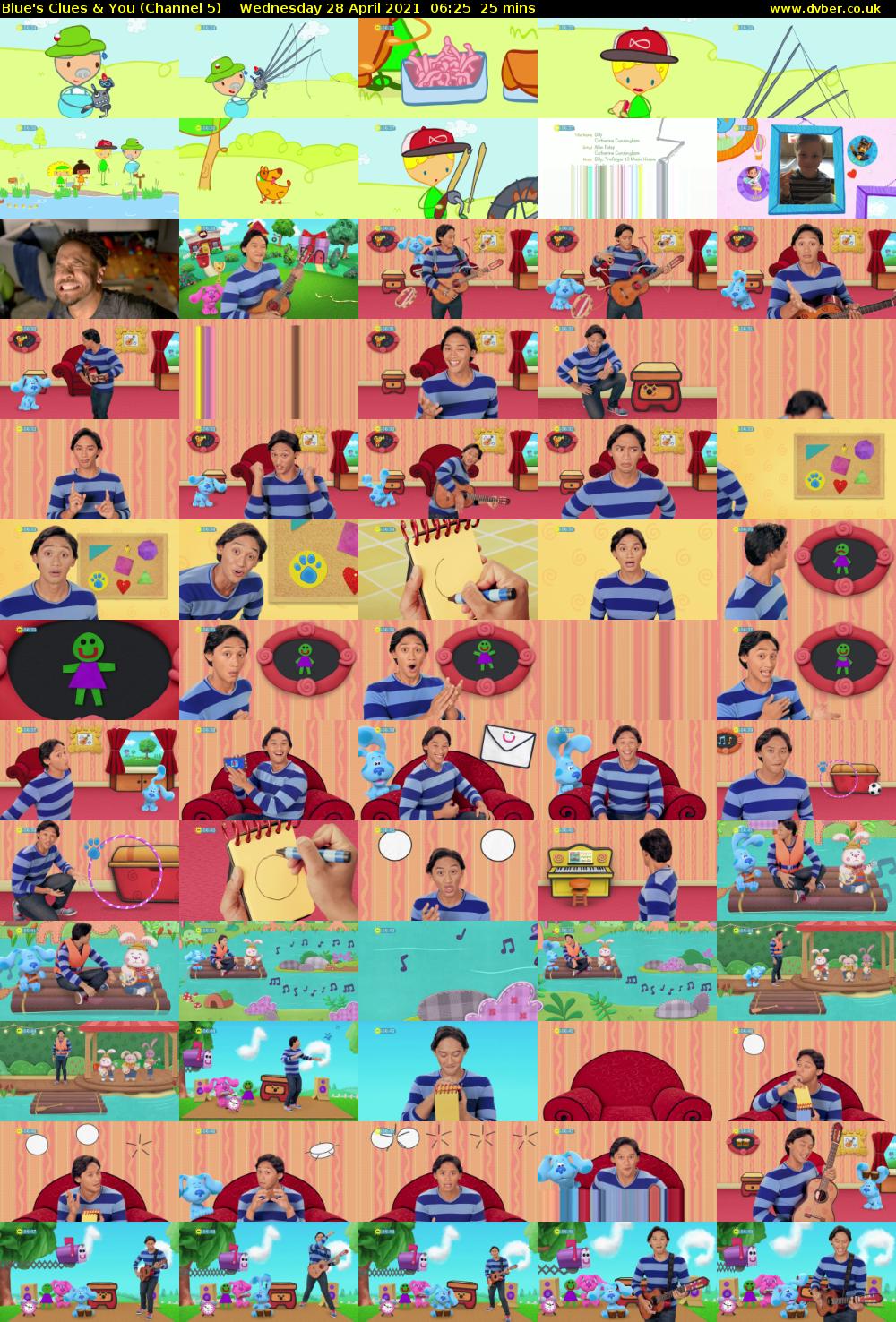 Blue's Clues & You (Channel 5) Wednesday 28 April 2021 06:25 - 06:50
