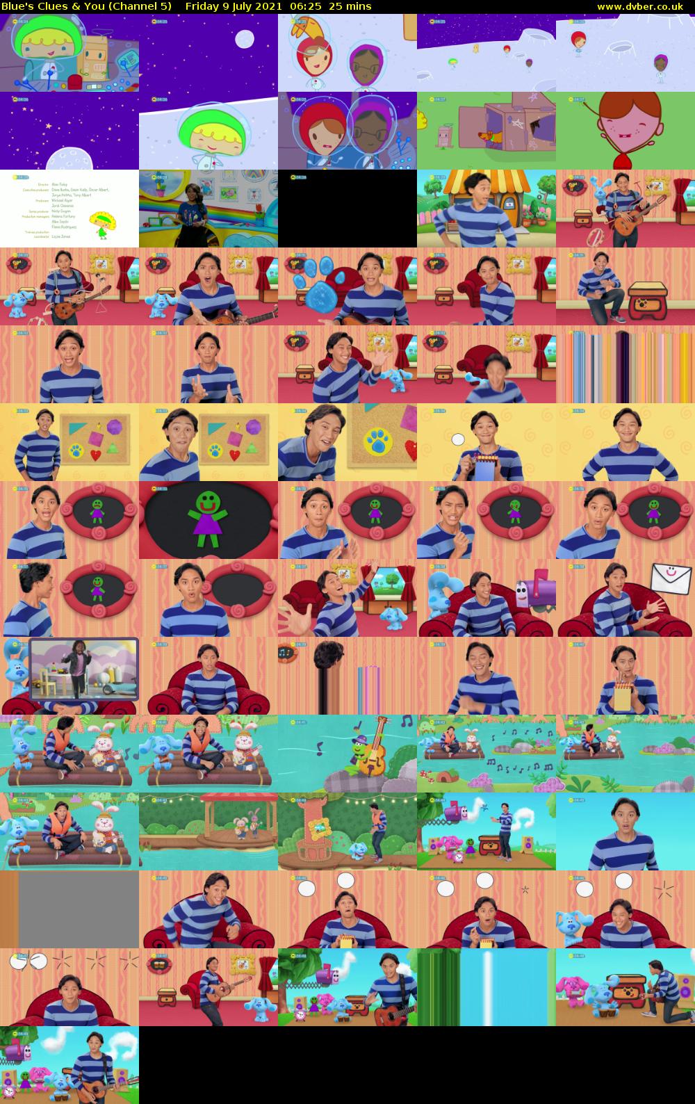 Blue's Clues & You (Channel 5) Friday 9 July 2021 06:25 - 06:50