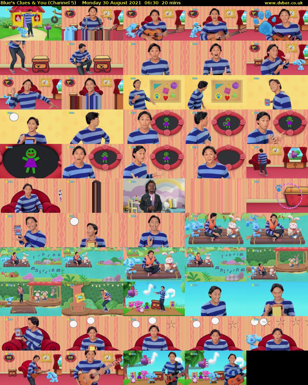 Blue's Clues & You (Channel 5) Monday 30 August 2021 06:30 - 06:50