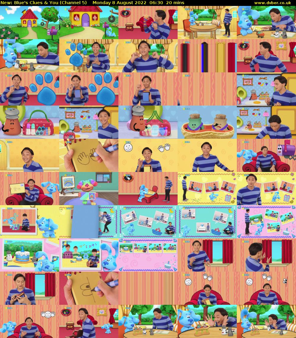 Blue's Clues & You (Channel 5) Monday 8 August 2022 06:30 - 06:50