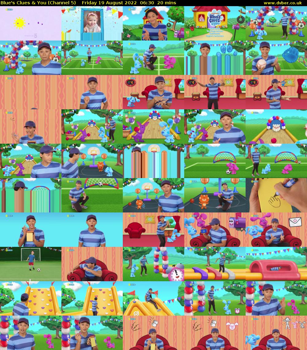 Blue's Clues & You (Channel 5) Friday 19 August 2022 06:30 - 06:50