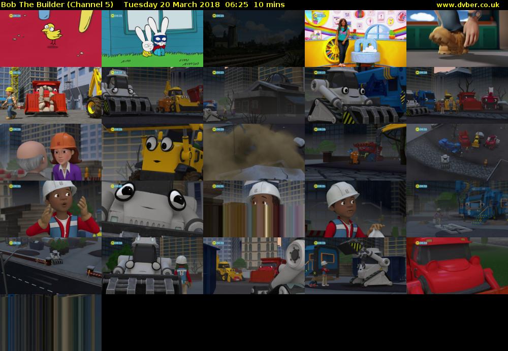 Bob The Builder (Channel 5) Tuesday 20 March 2018 06:25 - 06:35