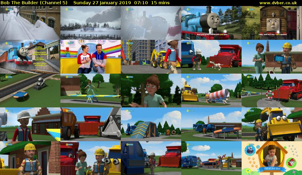 Bob The Builder (Channel 5) Sunday 27 January 2019 07:10 - 07:25