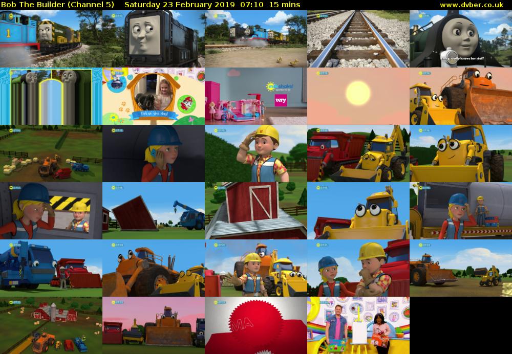 Bob The Builder (Channel 5) Saturday 23 February 2019 07:10 - 07:25