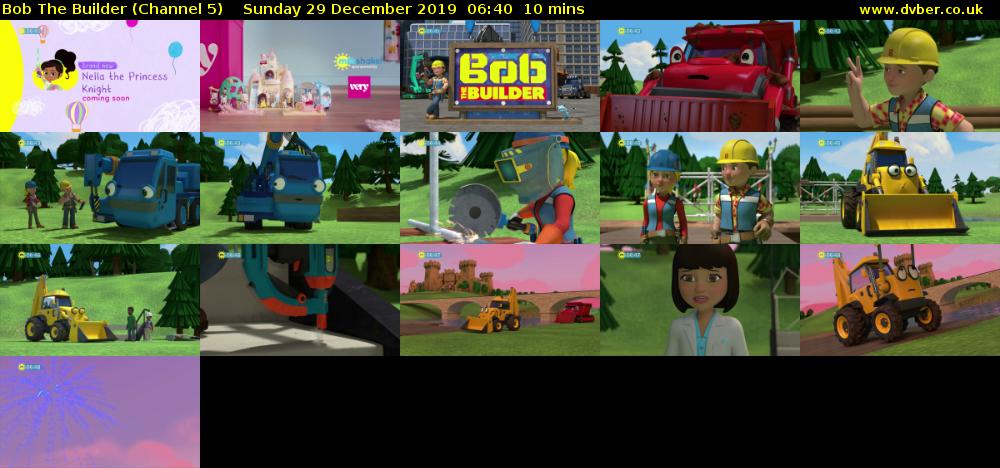 Bob The Builder (Channel 5) Sunday 29 December 2019 06:40 - 06:50