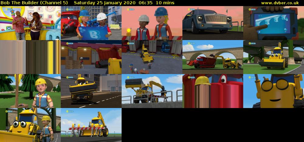 Bob The Builder (Channel 5) Saturday 25 January 2020 06:35 - 06:45