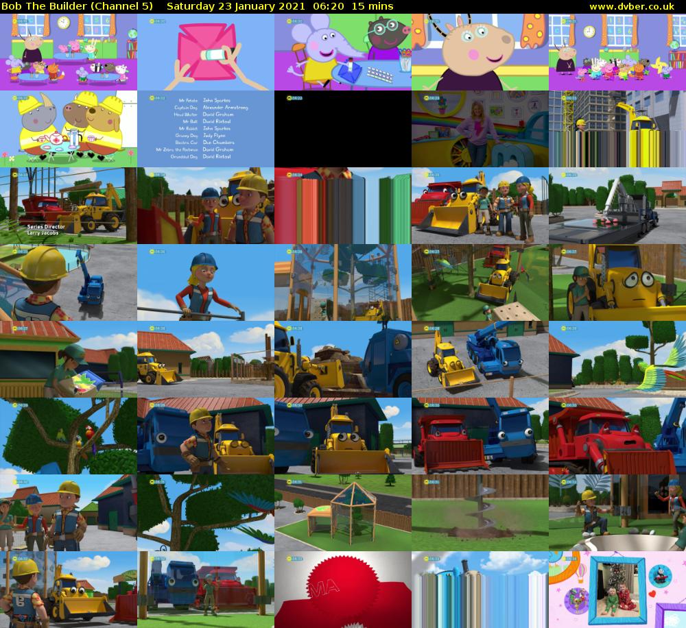 Bob The Builder (Channel 5) Saturday 23 January 2021 06:20 - 06:35