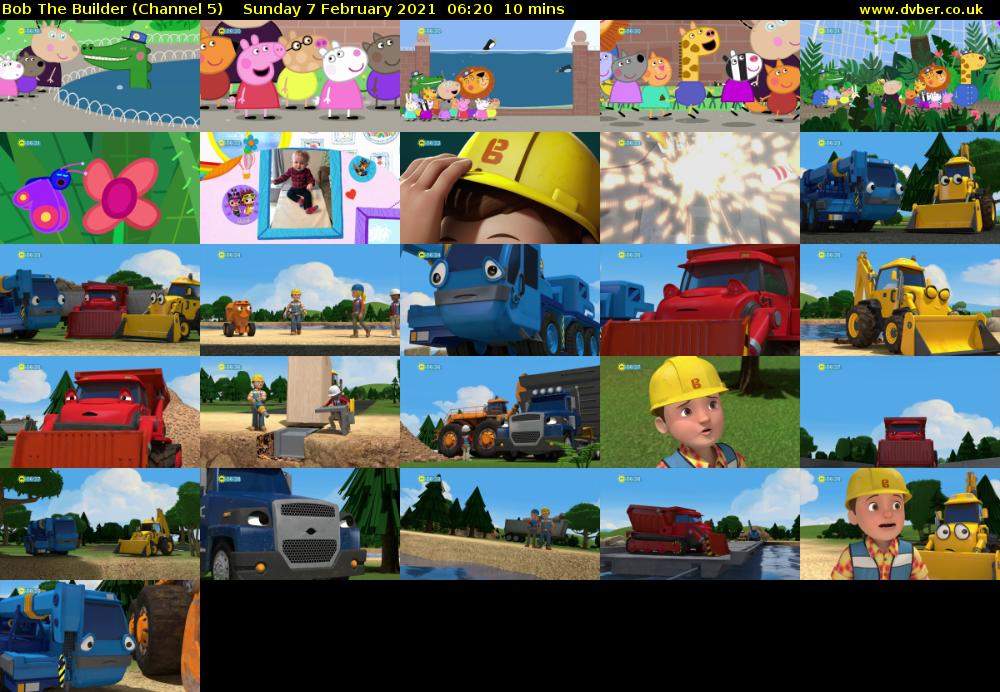 Bob The Builder (Channel 5) Sunday 7 February 2021 06:20 - 06:30