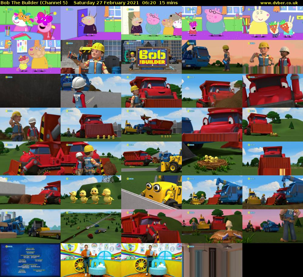 Bob The Builder (Channel 5) Saturday 27 February 2021 06:20 - 06:35