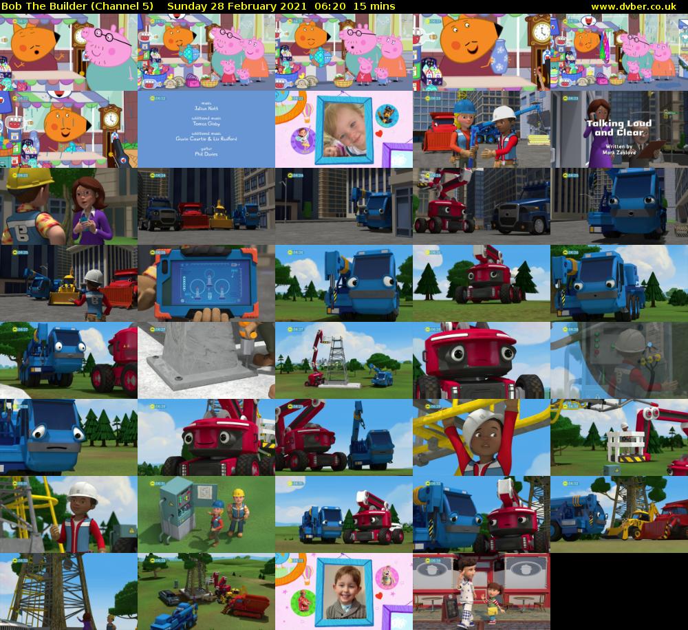 Bob The Builder (Channel 5) Sunday 28 February 2021 06:20 - 06:35