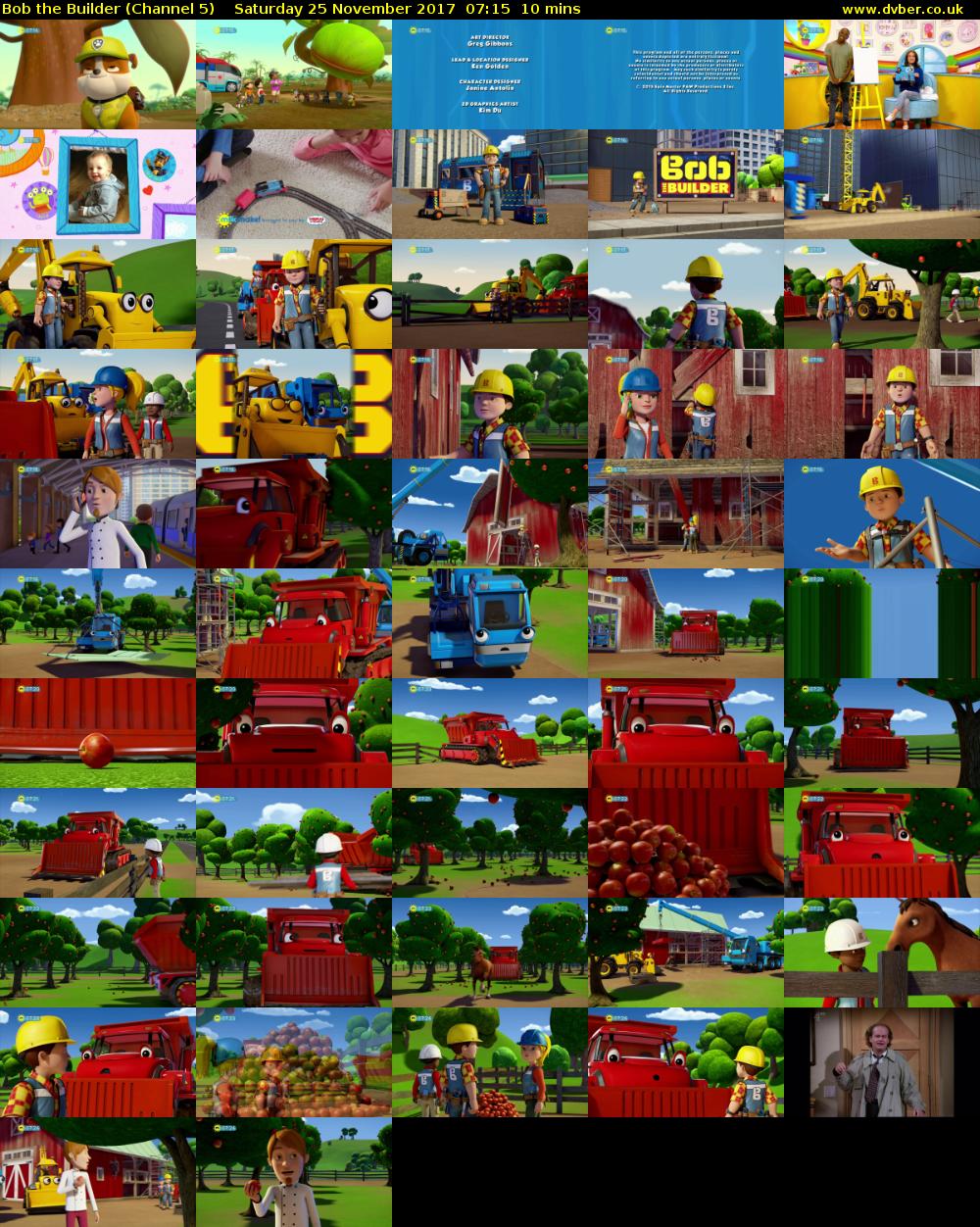Bob the Builder (Channel 5) Saturday 25 November 2017 07:15 - 07:25