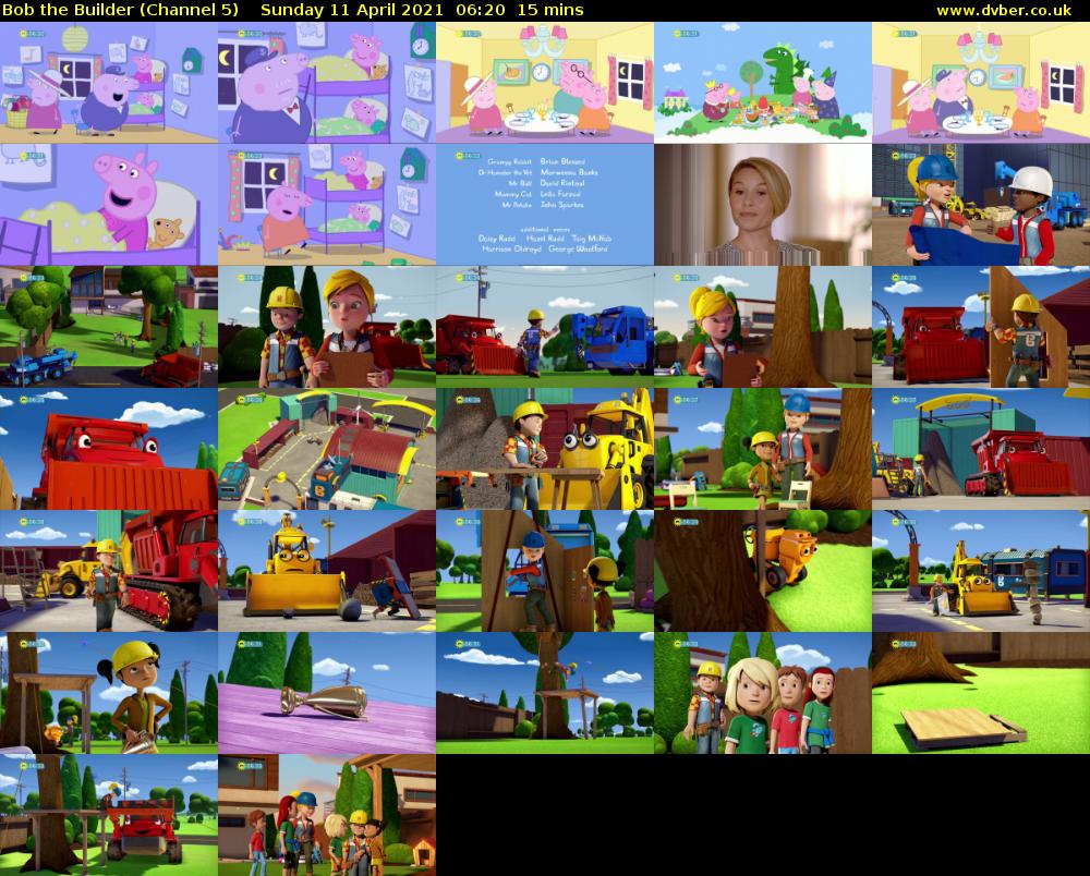 Bob the Builder (Channel 5) Sunday 11 April 2021 06:20 - 06:35