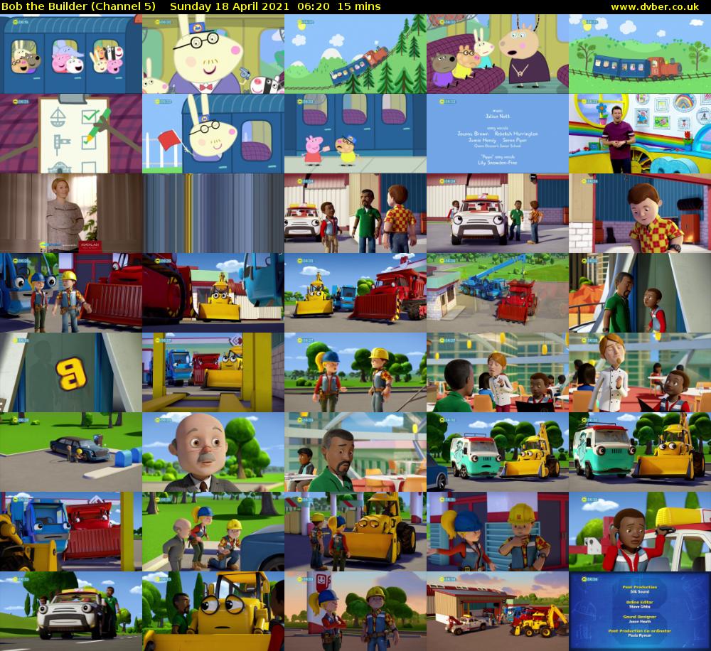 Bob the Builder (Channel 5) Sunday 18 April 2021 06:20 - 06:35