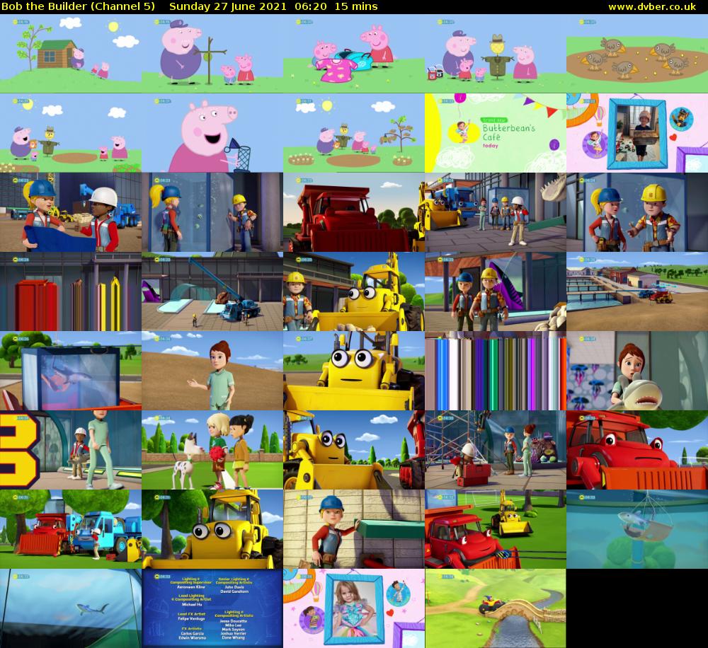 Bob the Builder (Channel 5) Sunday 27 June 2021 06:20 - 06:35