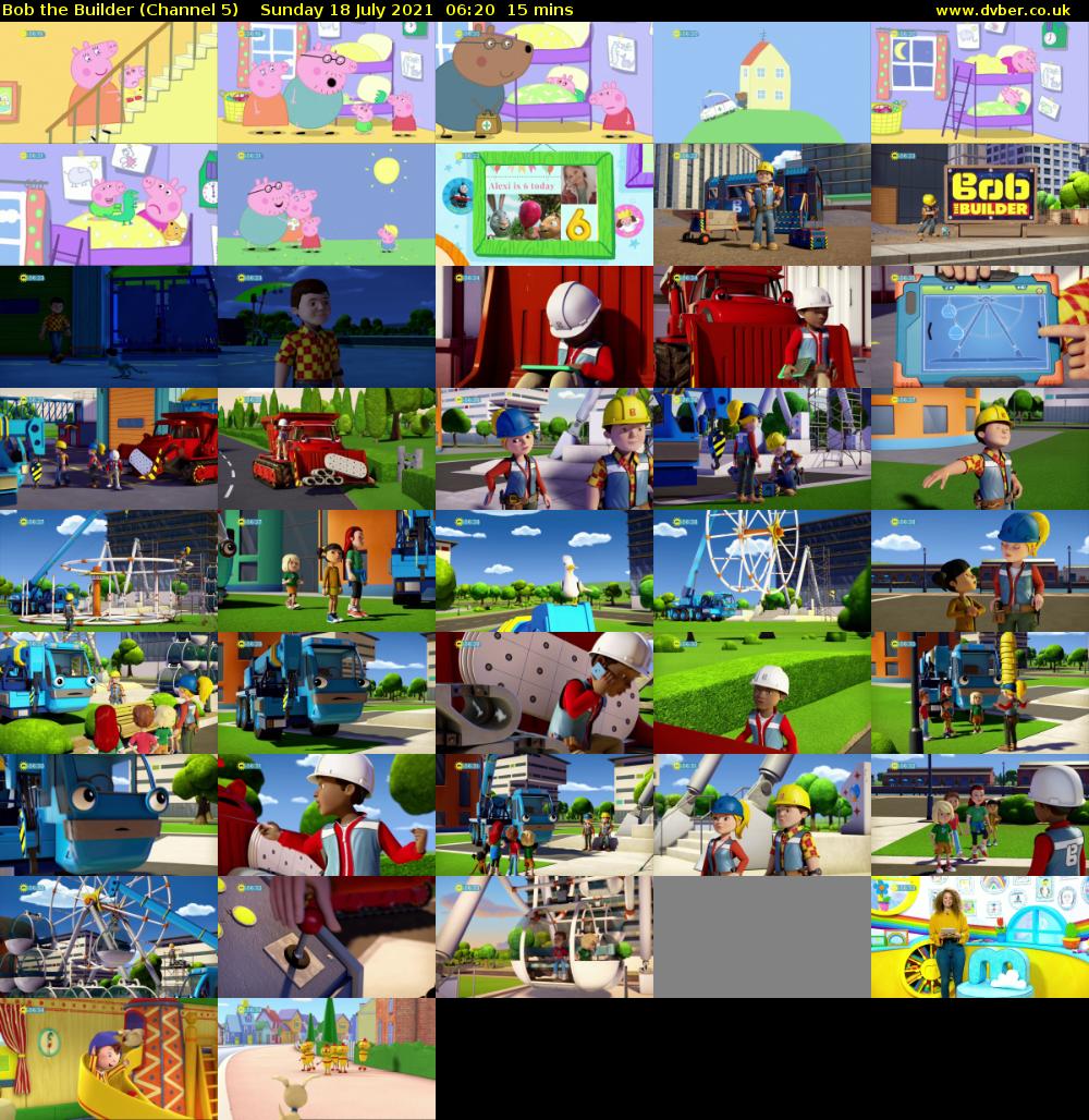 Bob the Builder (Channel 5) Sunday 18 July 2021 06:20 - 06:35