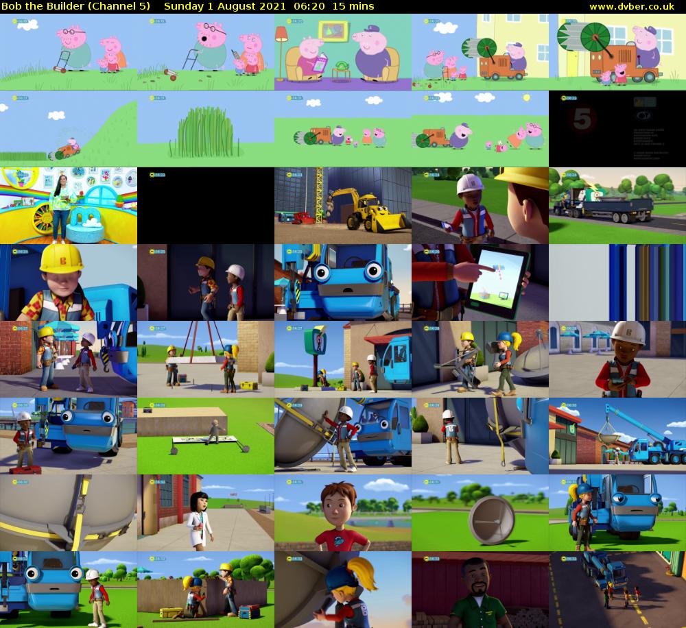 Bob the Builder (Channel 5) Sunday 1 August 2021 06:20 - 06:35