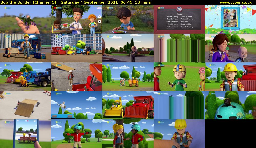 Bob the Builder (Channel 5) Saturday 4 September 2021 06:45 - 06:55