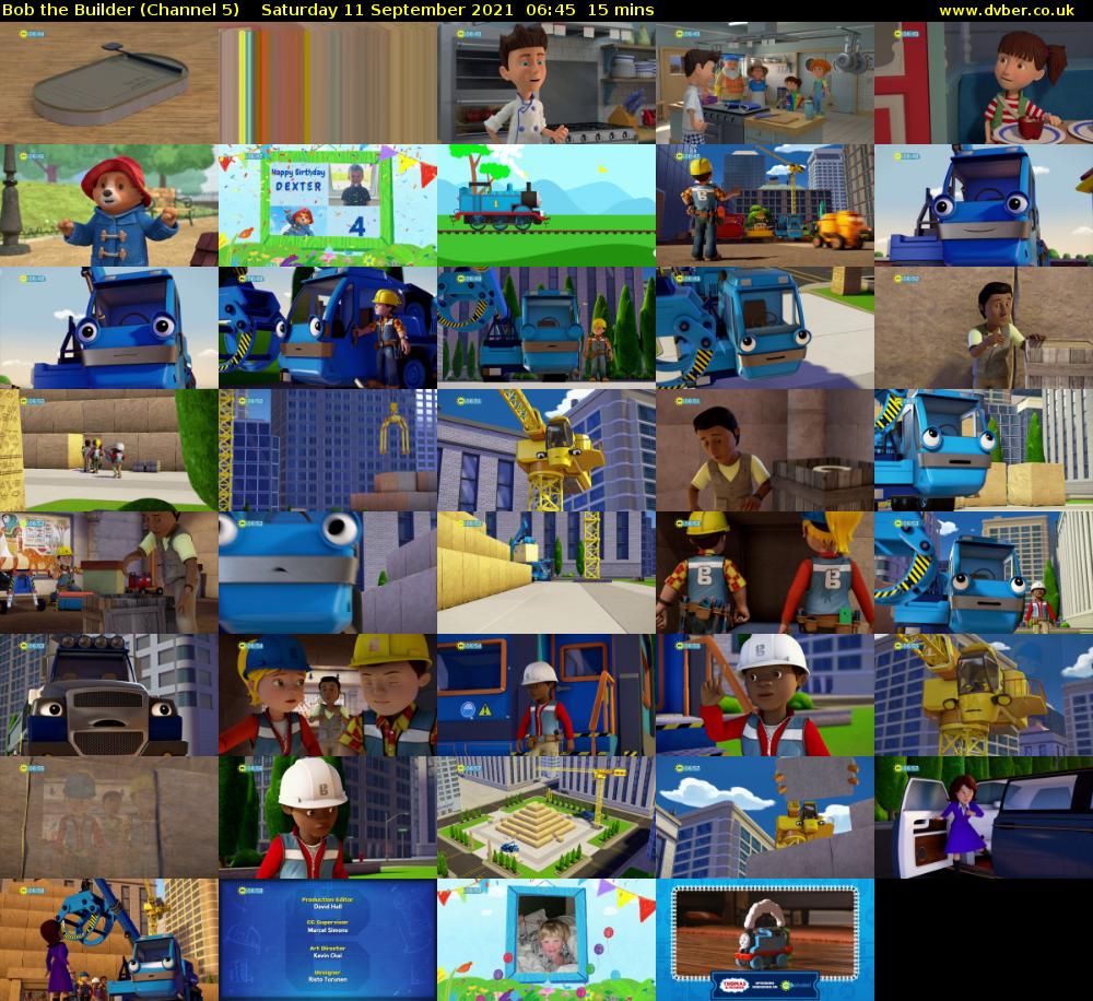 Bob the Builder (Channel 5) Saturday 11 September 2021 06:45 - 07:00