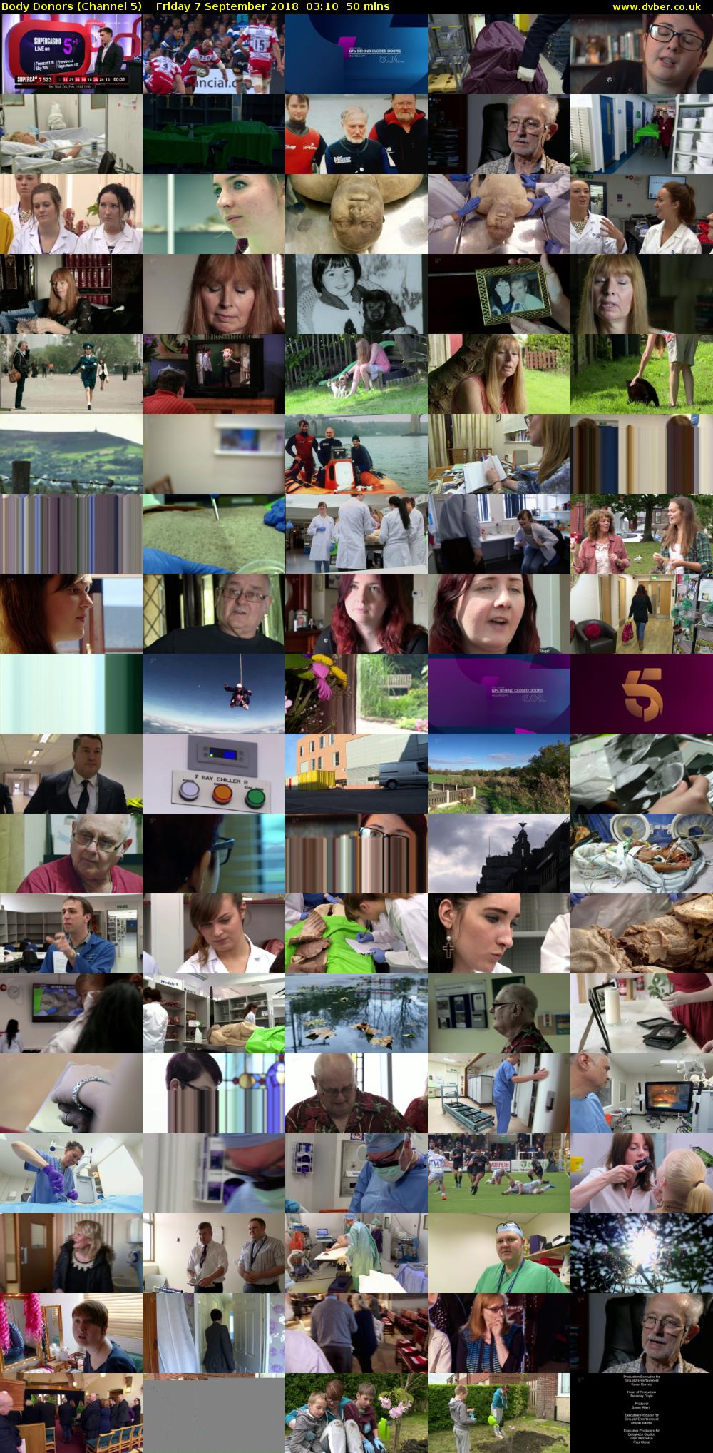 Body Donors (Channel 5) Friday 7 September 2018 03:10 - 04:00