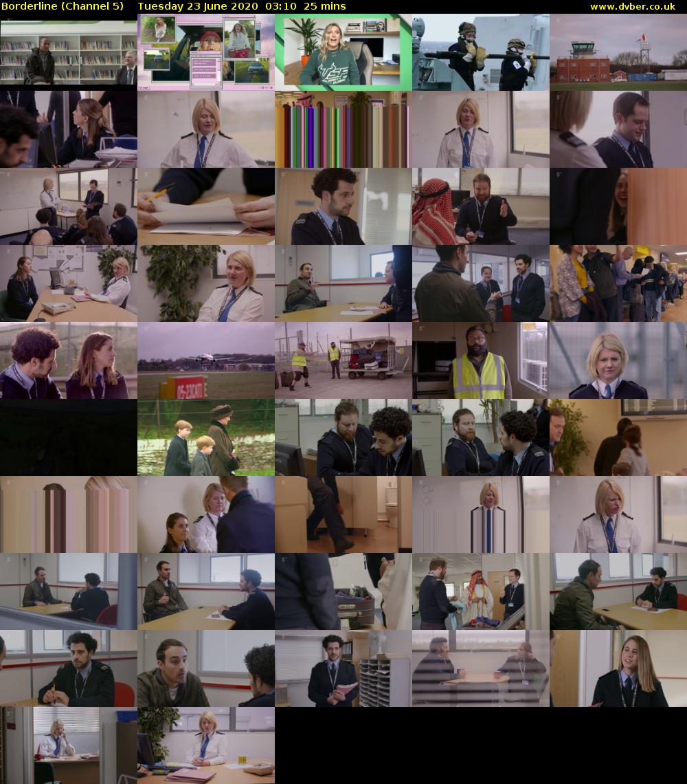 Borderline (Channel 5) Tuesday 23 June 2020 03:10 - 03:35