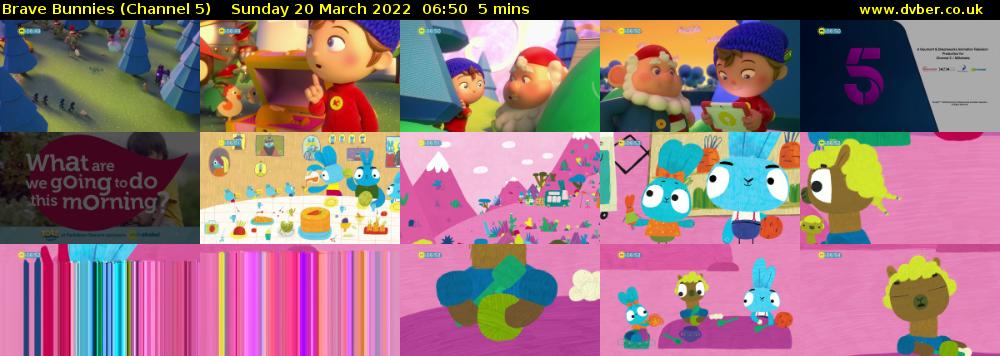 Brave Bunnies (Channel 5) Sunday 20 March 2022 06:50 - 06:55