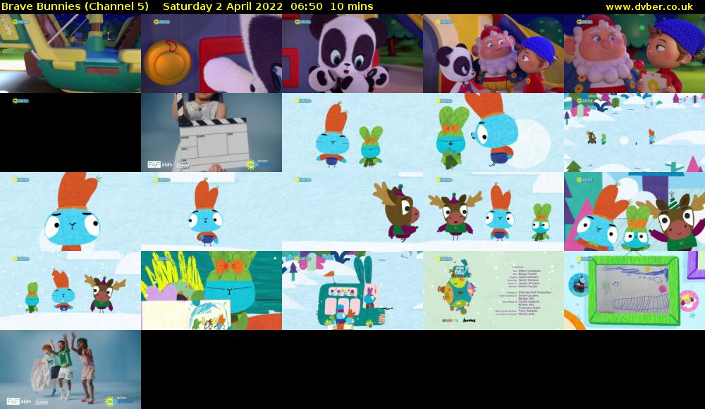 Brave Bunnies (Channel 5) Saturday 2 April 2022 06:50 - 07:00