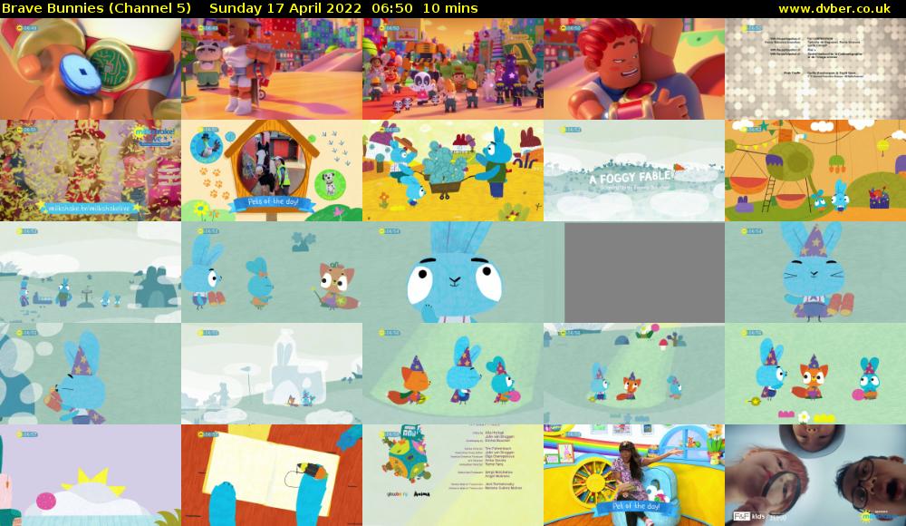 Brave Bunnies (Channel 5) Sunday 17 April 2022 06:50 - 07:00