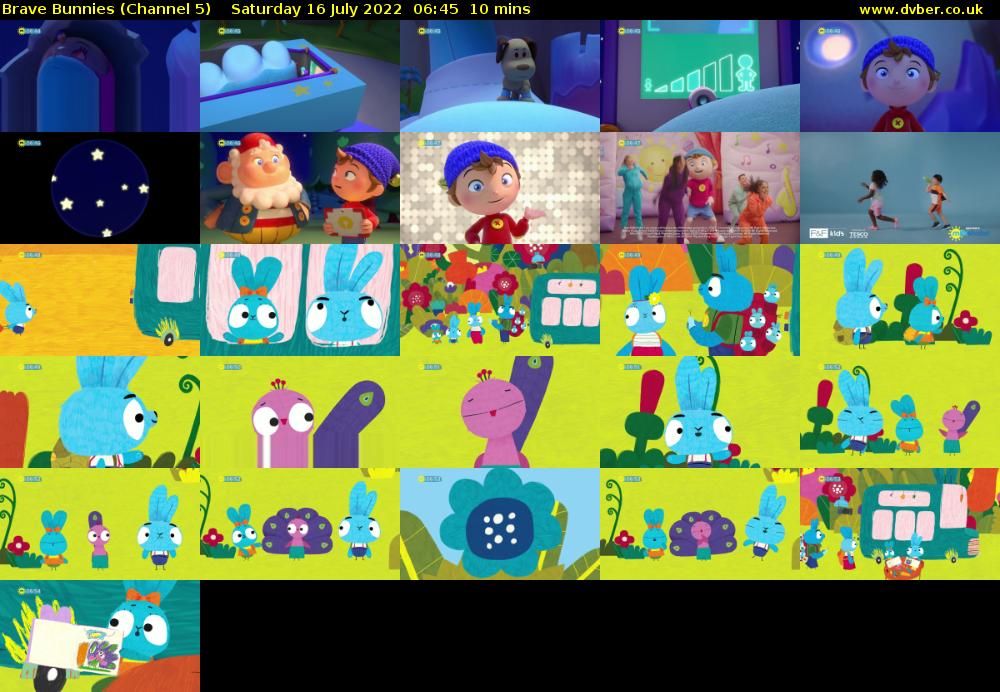 Brave Bunnies (Channel 5) Saturday 16 July 2022 06:45 - 06:55