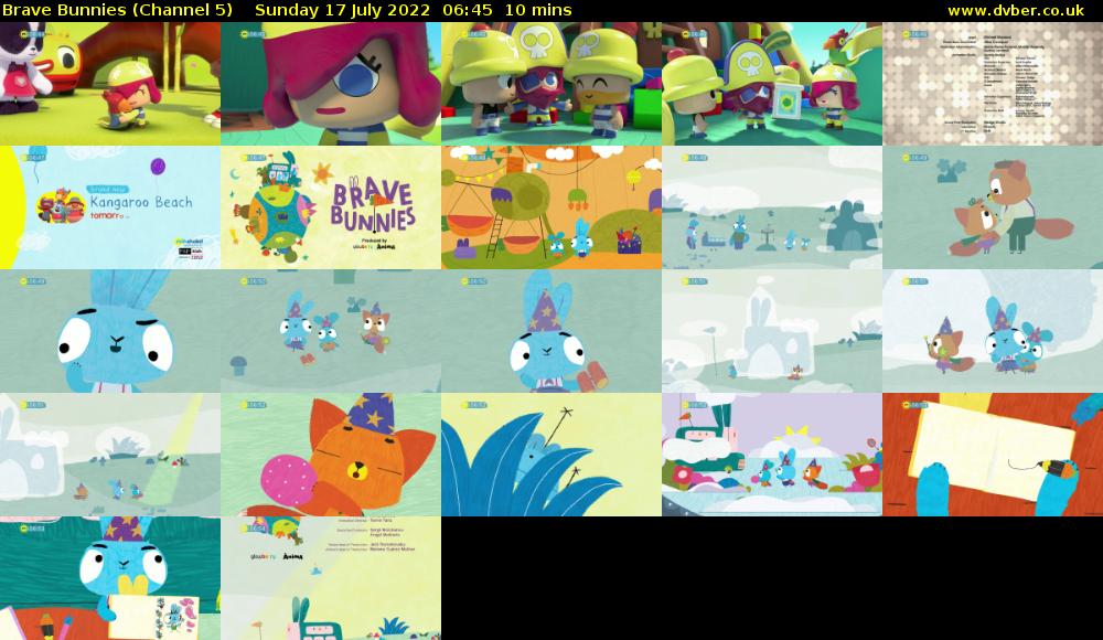 Brave Bunnies (Channel 5) Sunday 17 July 2022 06:45 - 06:55