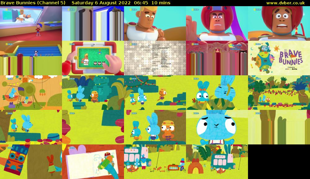 Brave Bunnies (Channel 5) Saturday 6 August 2022 06:45 - 06:55