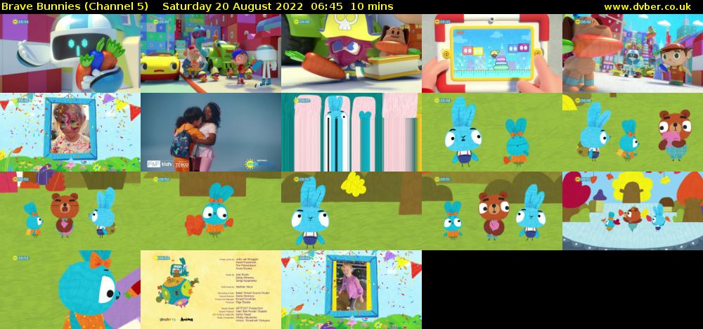 Brave Bunnies (Channel 5) Saturday 20 August 2022 06:45 - 06:55