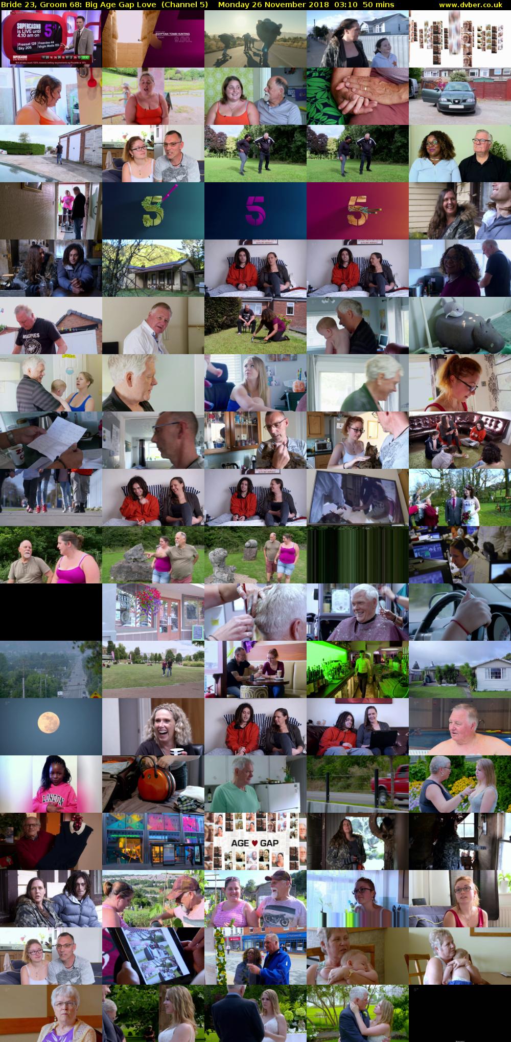 Bride 23, Groom 68: Big Age Gap Love  (Channel 5) Monday 26 November 2018 03:10 - 04:00