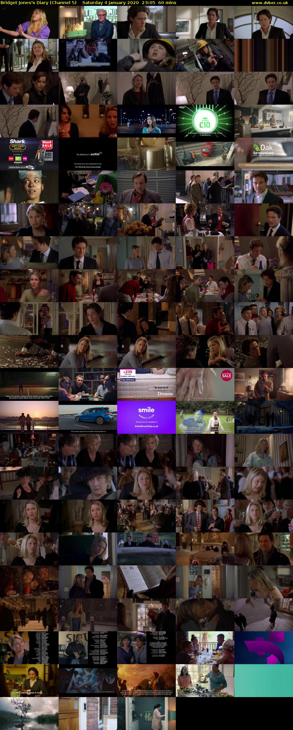 Bridget Jones's Diary (Channel 5) Saturday 4 January 2020 23:05 - 00:05