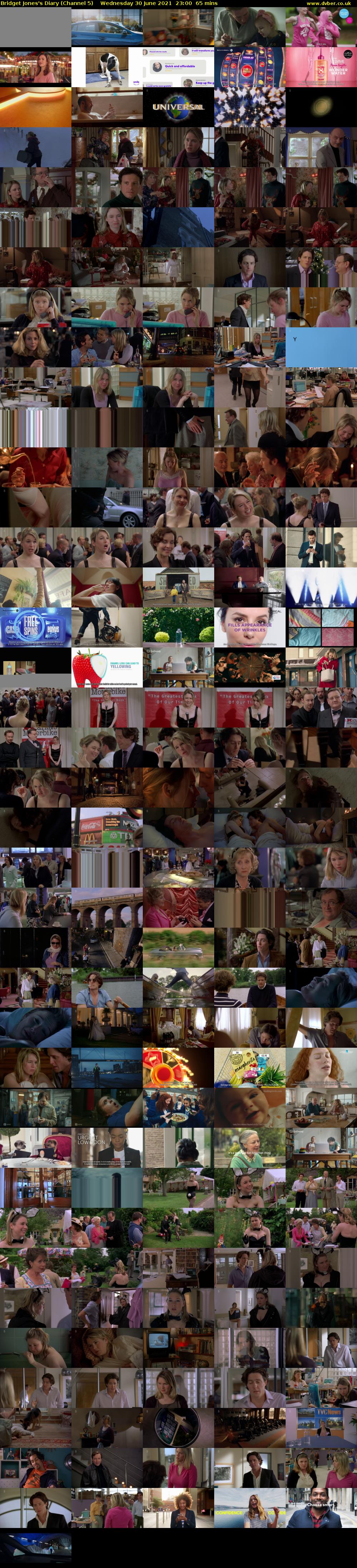 Bridget Jones's Diary (Channel 5) Wednesday 30 June 2021 23:00 - 00:05