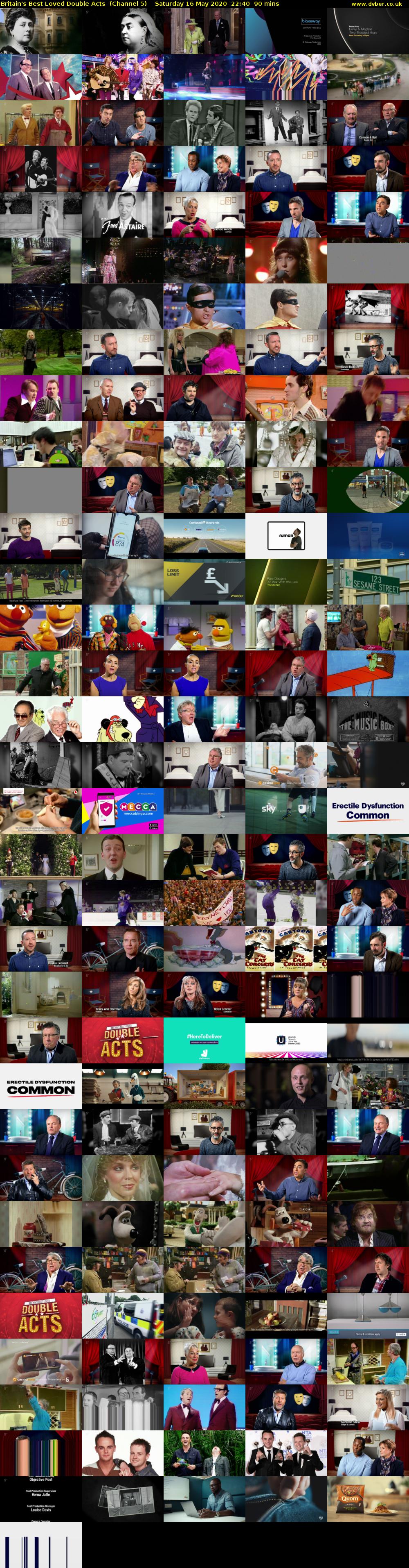 Britain's Best Loved Double Acts  (Channel 5) Saturday 16 May 2020 22:40 - 00:10