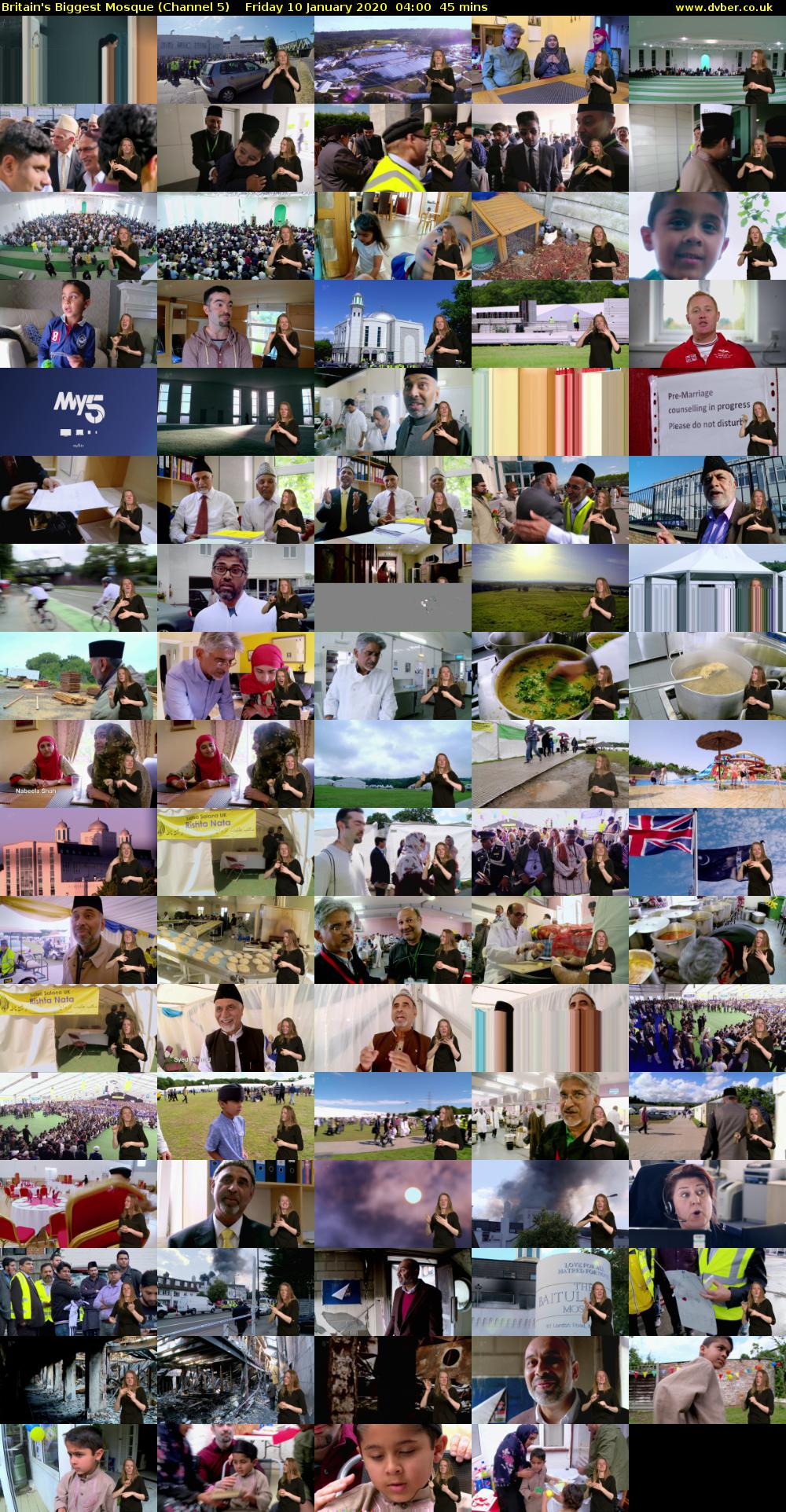 Britain's Biggest Mosque (Channel 5) Friday 10 January 2020 04:00 - 04:45