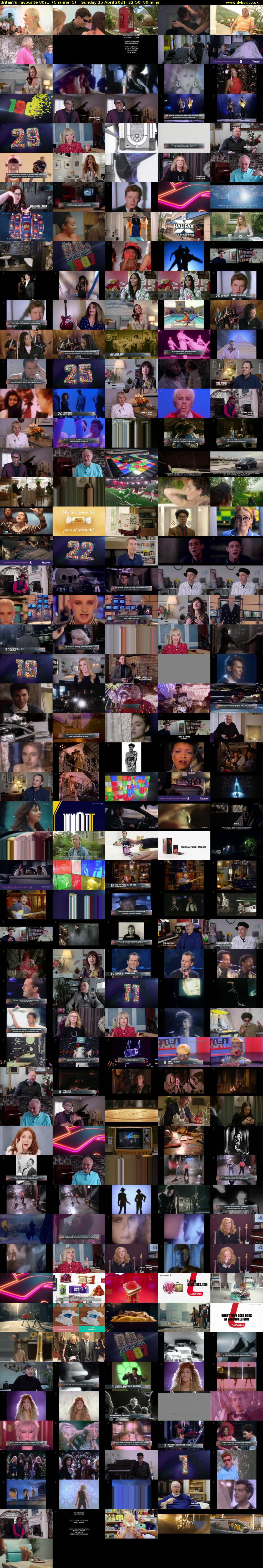 Britain's Favourite 80s... (Channel 5) Sunday 25 April 2021 22:50 - 00:20